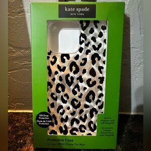 Kate Spade Black and Glitter Leopard Case for iPhone 16 Pro Max
